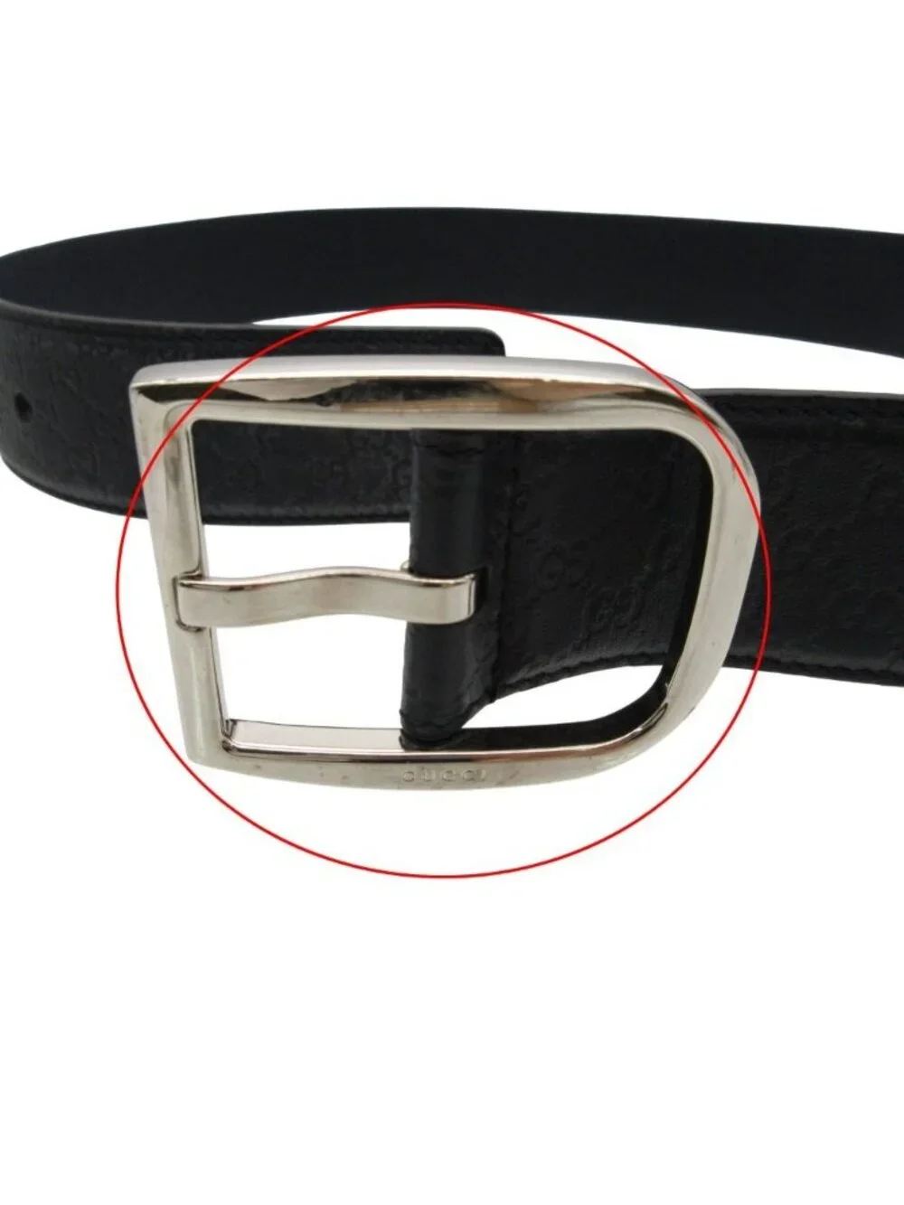 Gucci Belt Leather GG Signature Guccissima Black